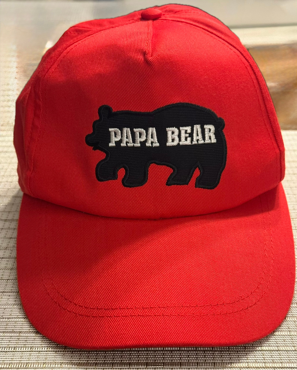 Papa Bear Red Baseball Cap Snapback Hat